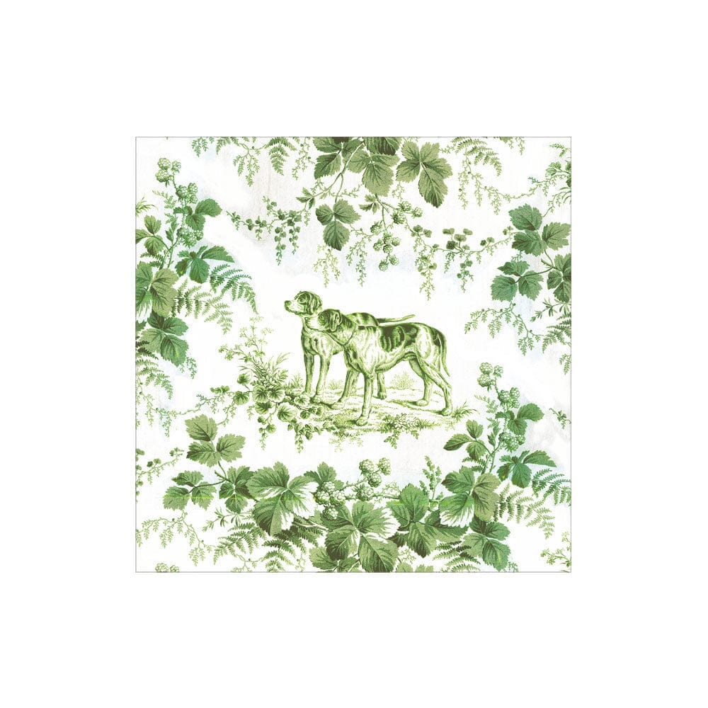 Hunting Toile Evergreen Cocktail Napkins Cocktail Napkins Caspari 