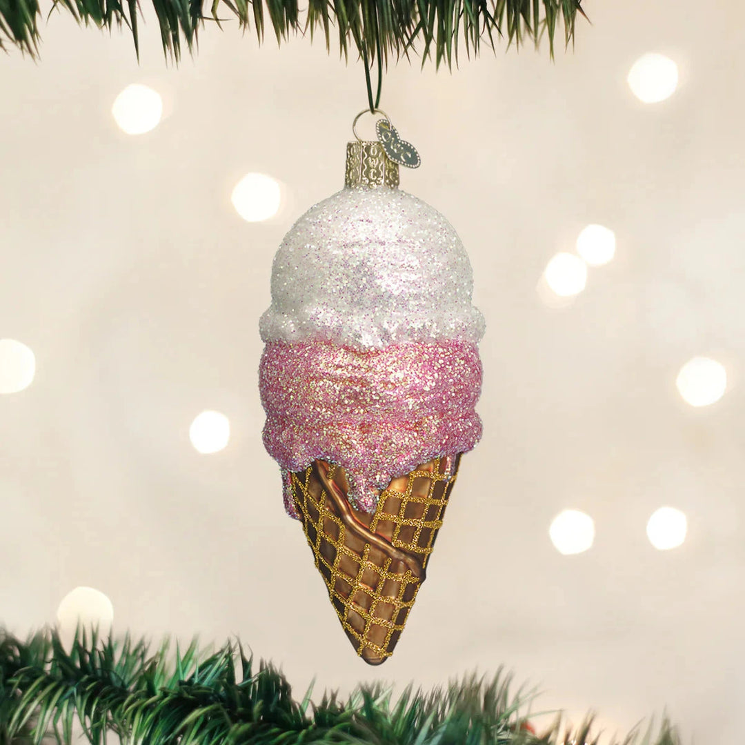 Ice Cream Cone Ornament Christmas Ornament Old World Christmas 