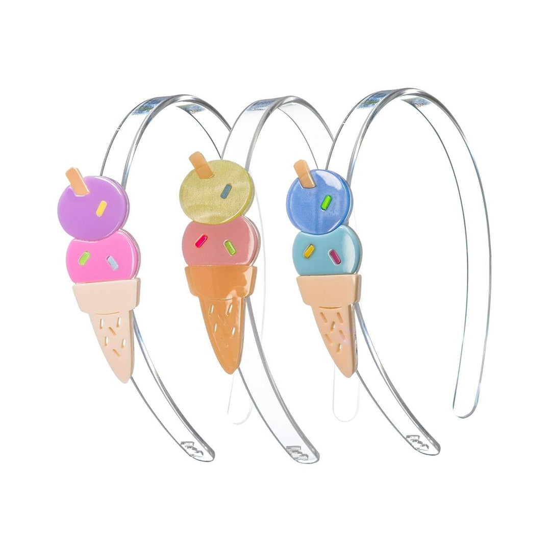 Ice Cream Double Scoops Headbands Girl Headband Lilies and Roses 