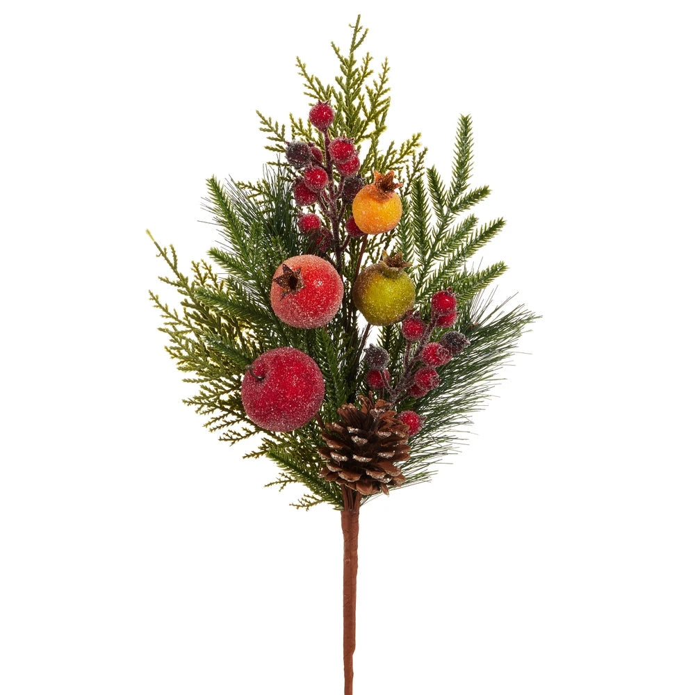 Iced Mixed Fruit Pick Faux Florals RAZ 