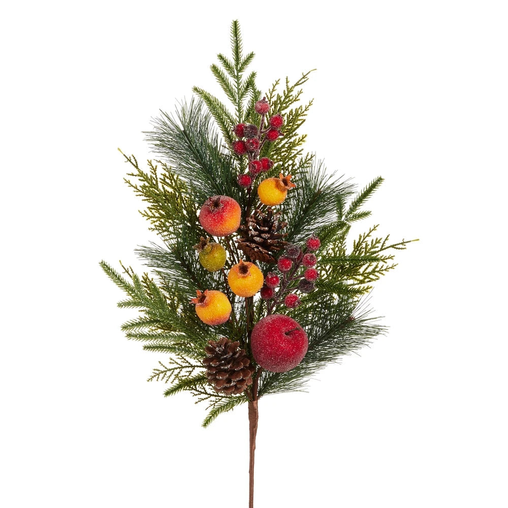 Iced Mixed Fruit Spray Faux Florals RAZ 