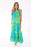 Indi Tiered Ric Rac Midi Dress - Aqua Womens Dress J Marie Collections 