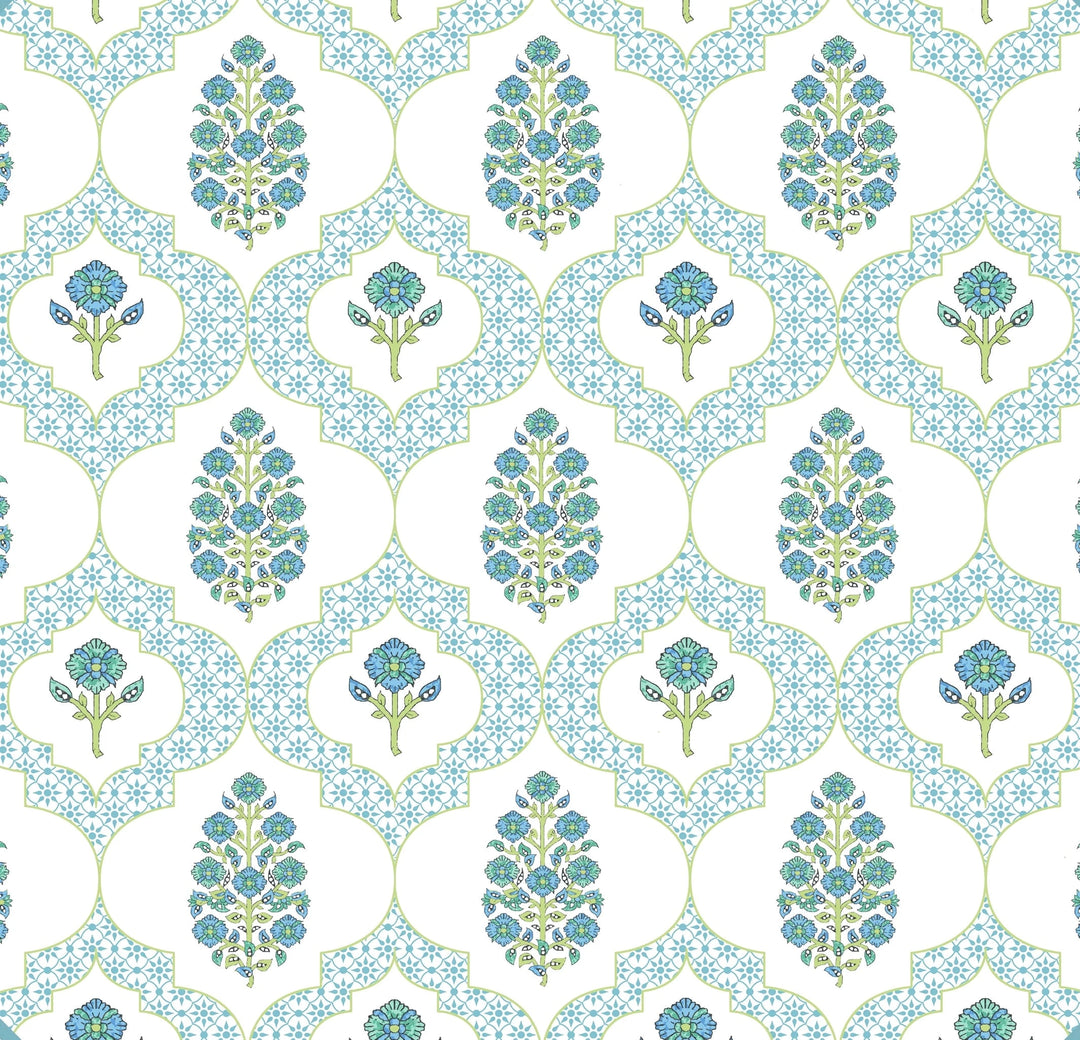 Indiennes Mahjong and Game Tablecloth - Blue Tablecloth Holly Stuart 