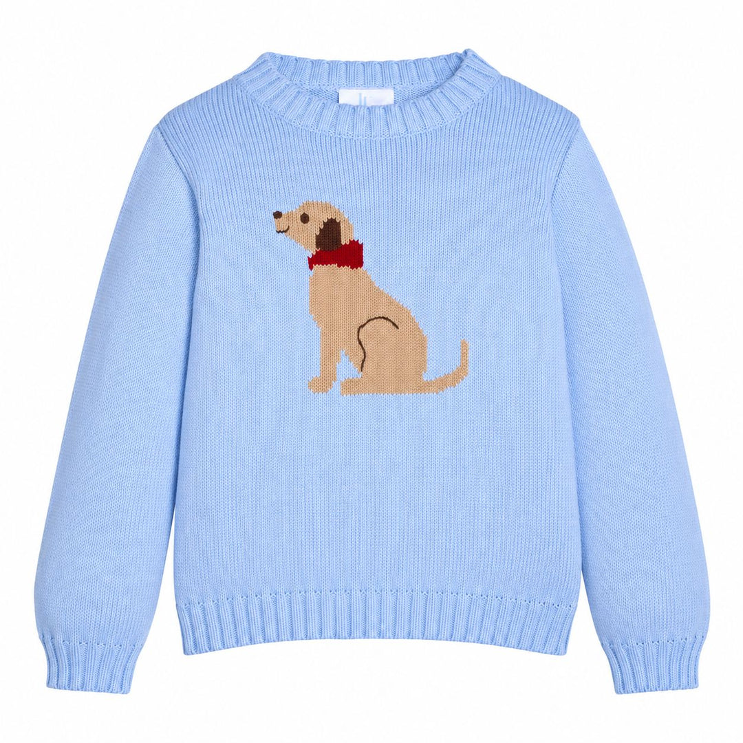 Intarsia Sweater - Seated Lab Boy Sweater Little English 