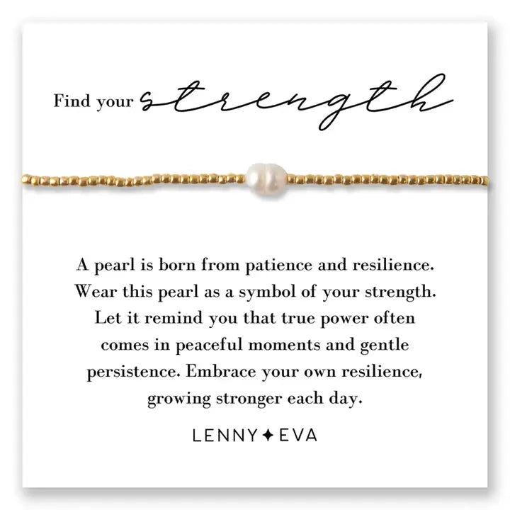 Intentions Cord Bracelet - Pearl Womens Bracelet Lenny and Eva 