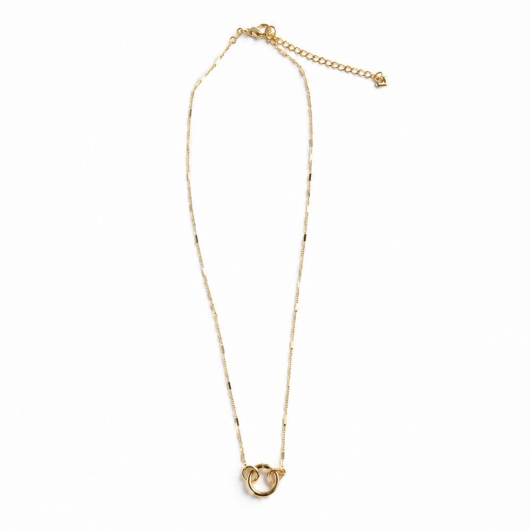 Interlocking Circle Necklace- Gold Womens Necklace AF Design Group 