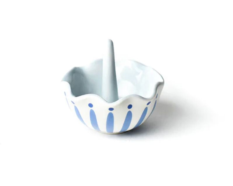 Iris Blue Burst Ruffle Ring Dish Jewelry Dish Coton Colors 