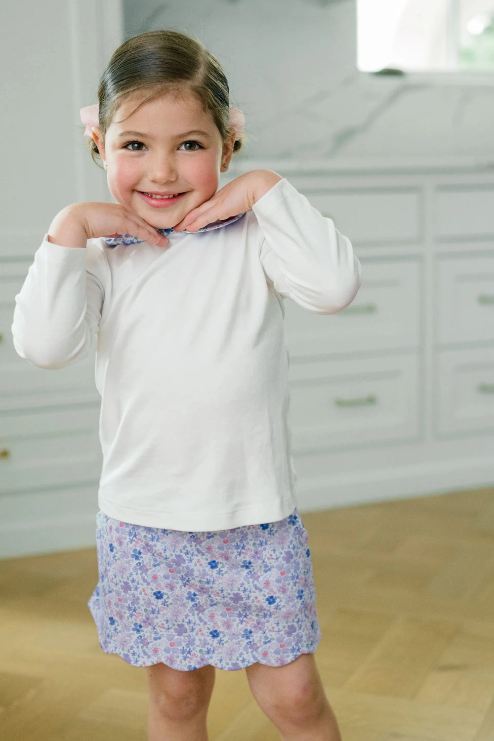 Iris Garden Scallop Skort Girl Skirt Proper Peony 