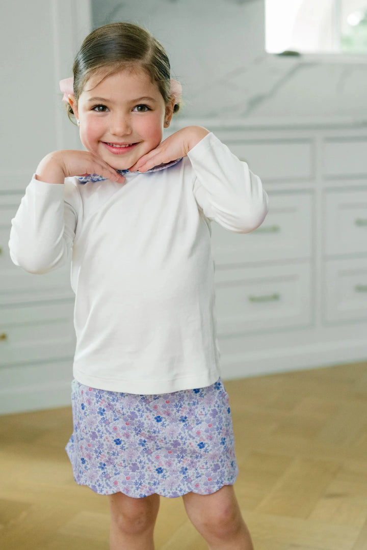 Iris Garden Scallop Skort Girl Skirt Proper Peony 