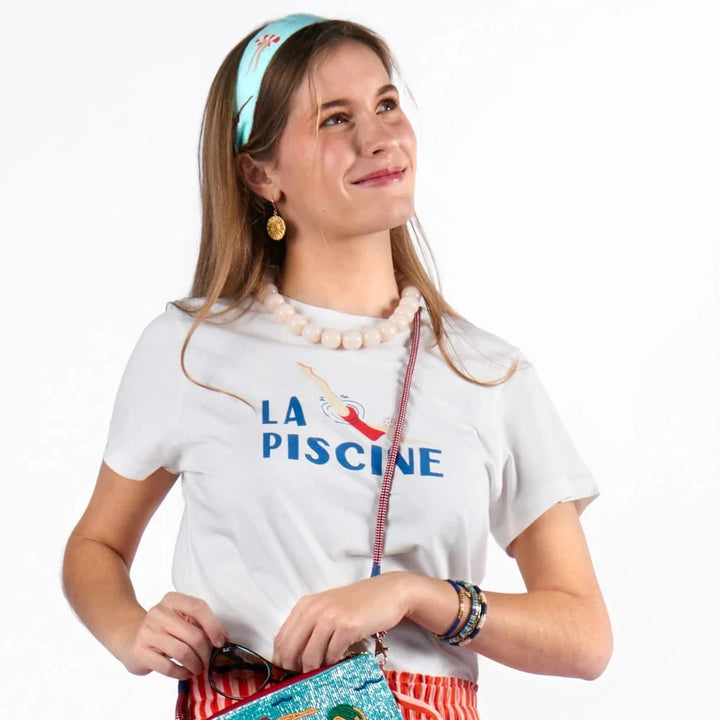 Iris Large Bead Necklace - Milky White Womens Necklace Ink and Alloy 