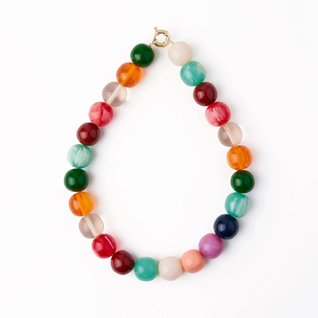 Iris Large Bead Necklace - Multi Womens Necklace Ink and Alloy 