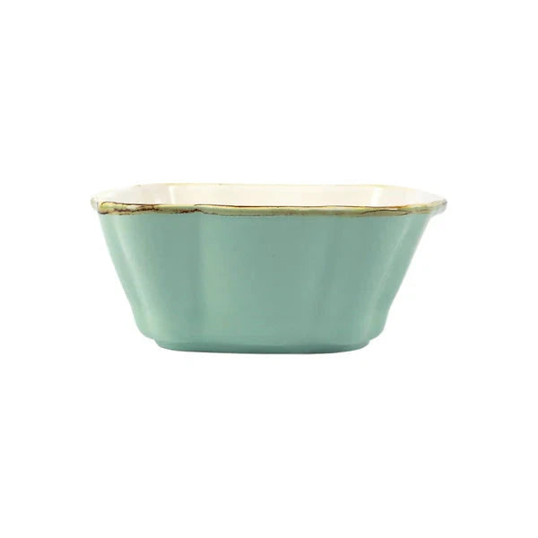 Italian Bakers Small Square Baker - Aqua Bakeware Vietri 