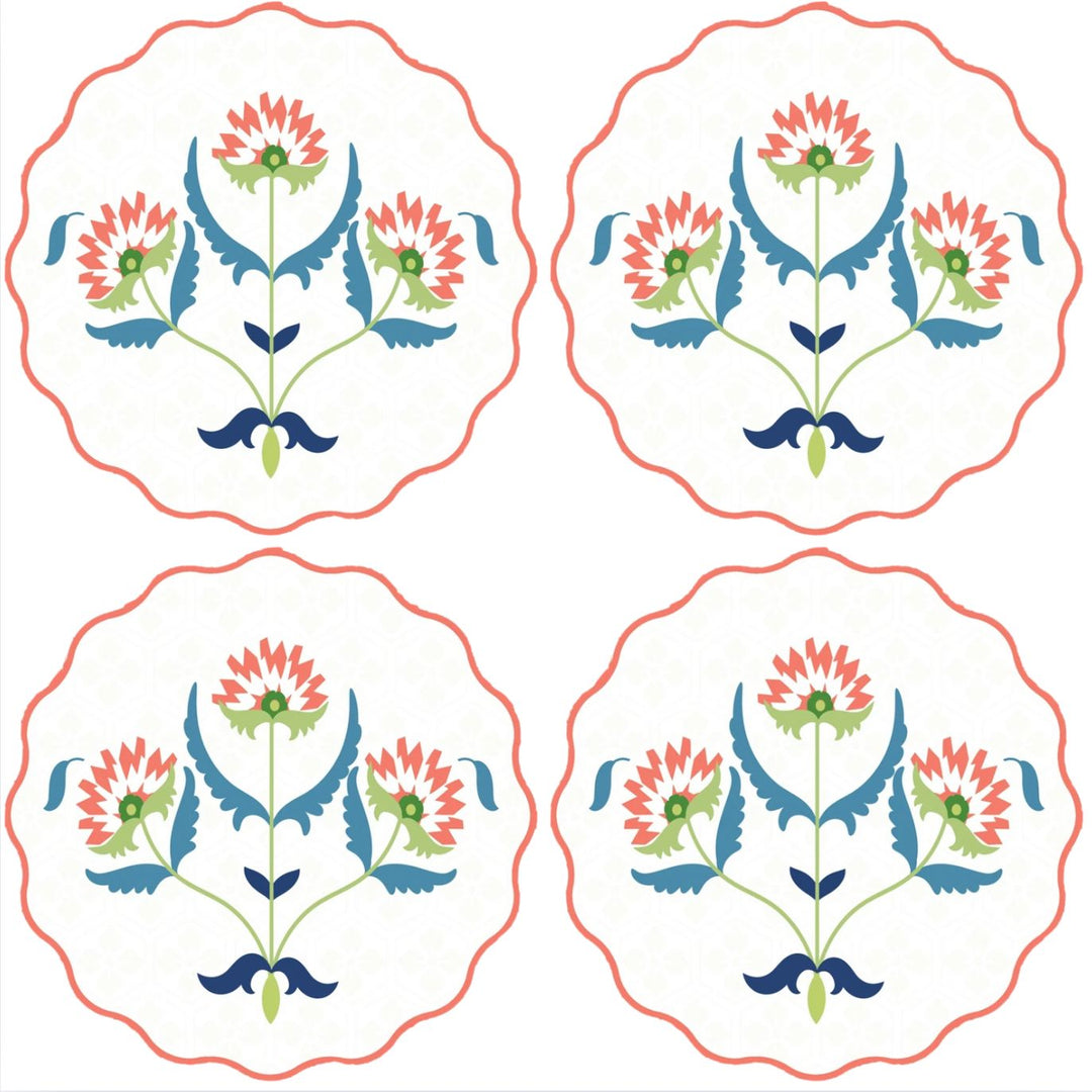 Italian Flower Camelia Coaster Set Coasters Holly Stuart 