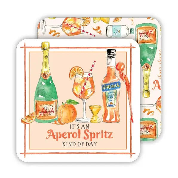 It's An Aperol Spritz Kind of Day Square Coaster Coasters Rosanne Beck 