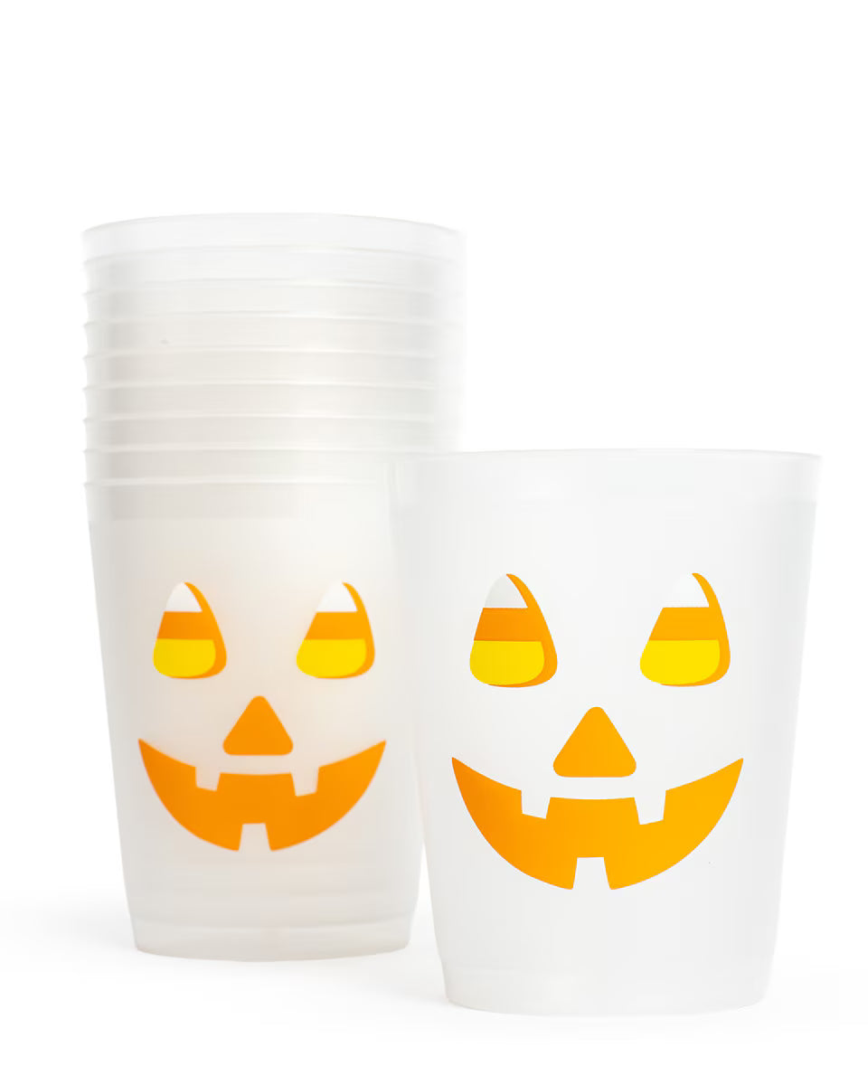 Jack-O-Lantern Frosted Party Cups Drinkware The Royal Standard 