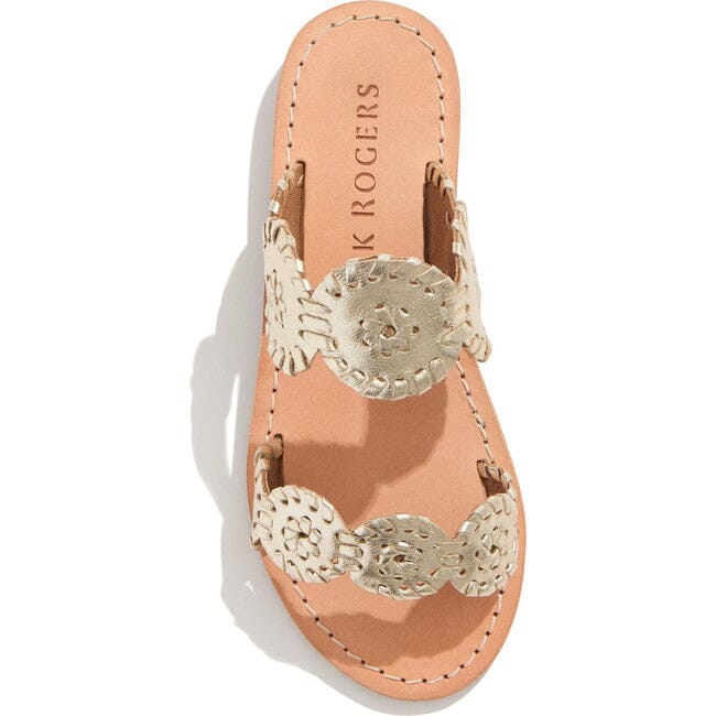 Jack Rogers Girls Lauren Flat Sandals - Platinum Children Shoes Jack Rogers 