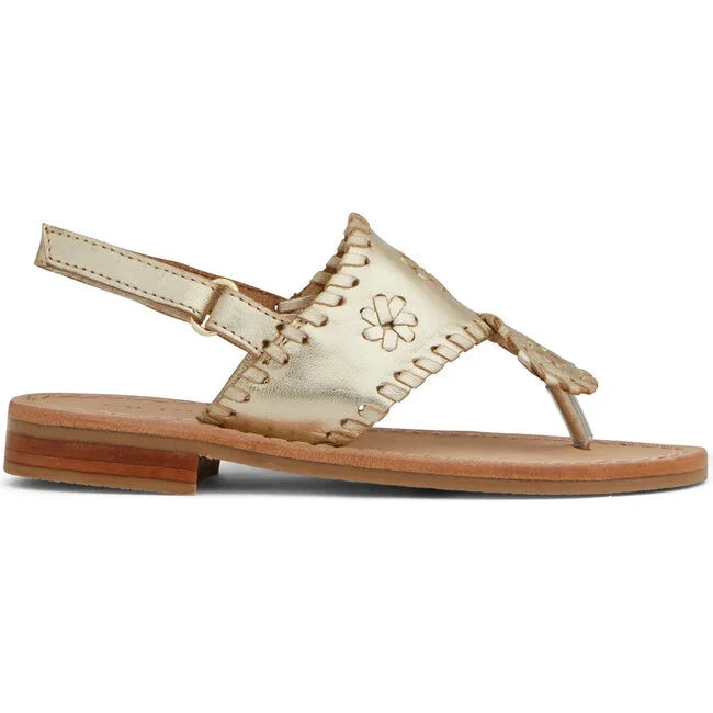 Jack Rogers Toddler Jacks Flat Sandals - Platinum Children Shoes Jack Rogers 