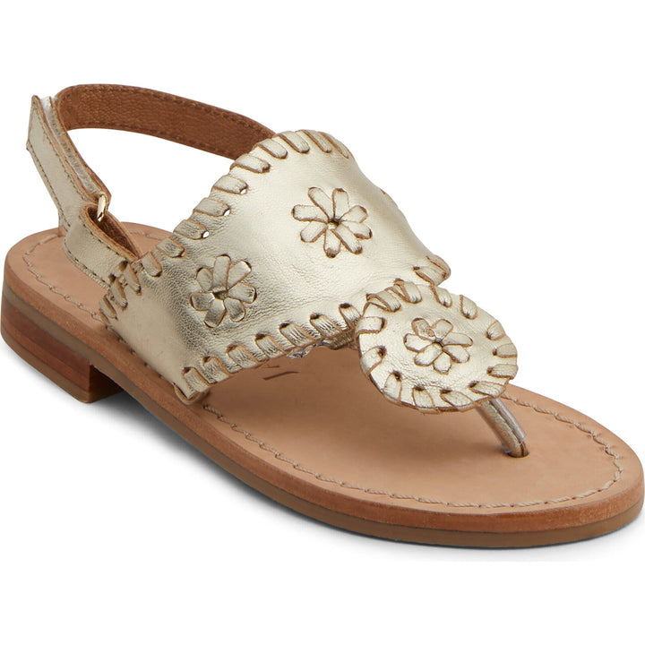 Jack Rogers Toddler Jacks Flat Sandals - Platinum Children Shoes Jack Rogers 