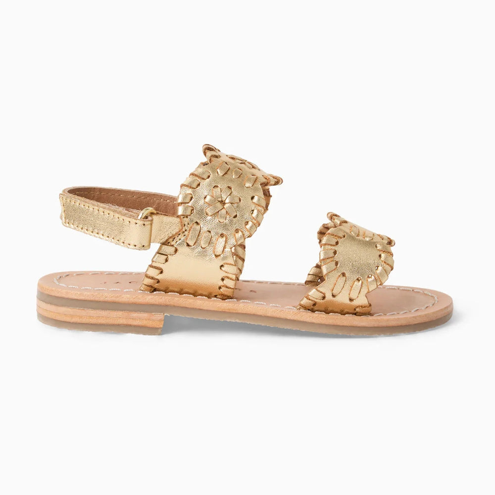Jack Rogers Toddler Lauren Flat Sandals - Platinum Children Shoes Jack Rogers 
