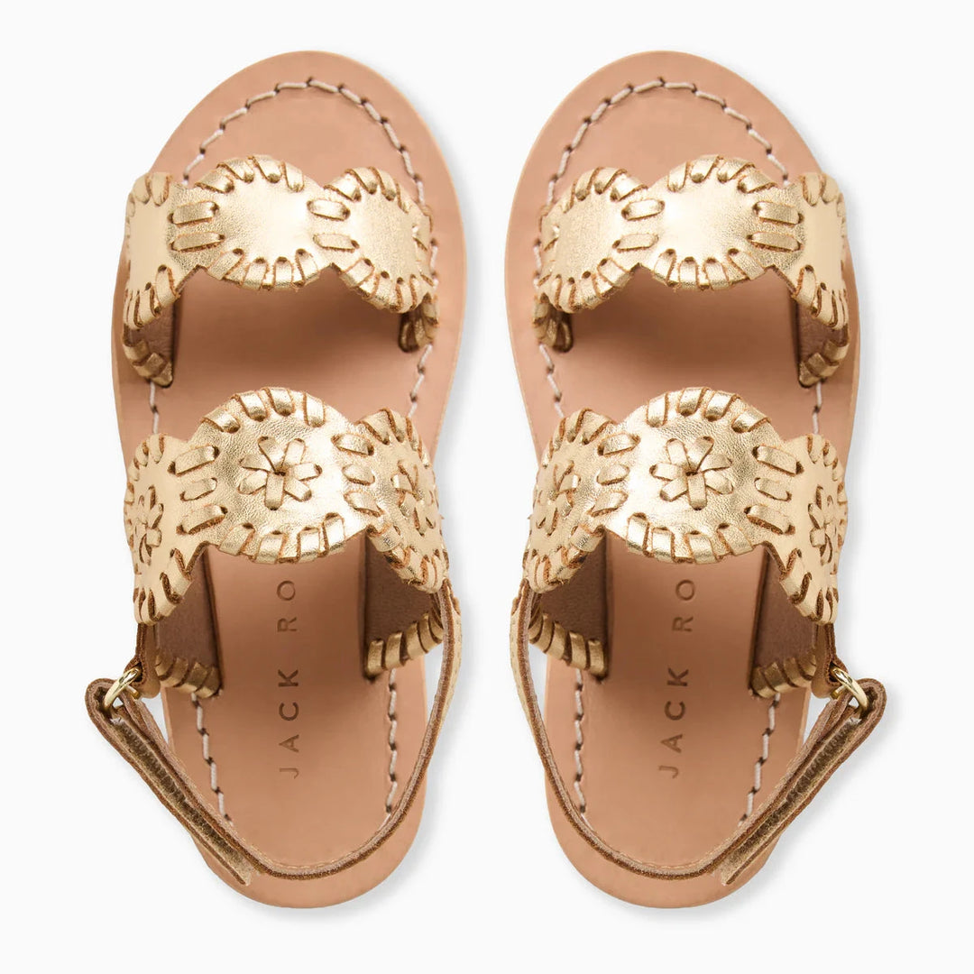 Jack Rogers Toddler Lauren Flat Sandals - Platinum Children Shoes Jack Rogers 