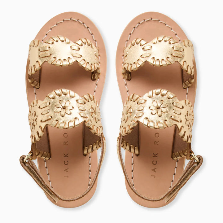 Jack Rogers Toddler Lauren Flat Sandals - Platinum Children Shoes Jack Rogers 