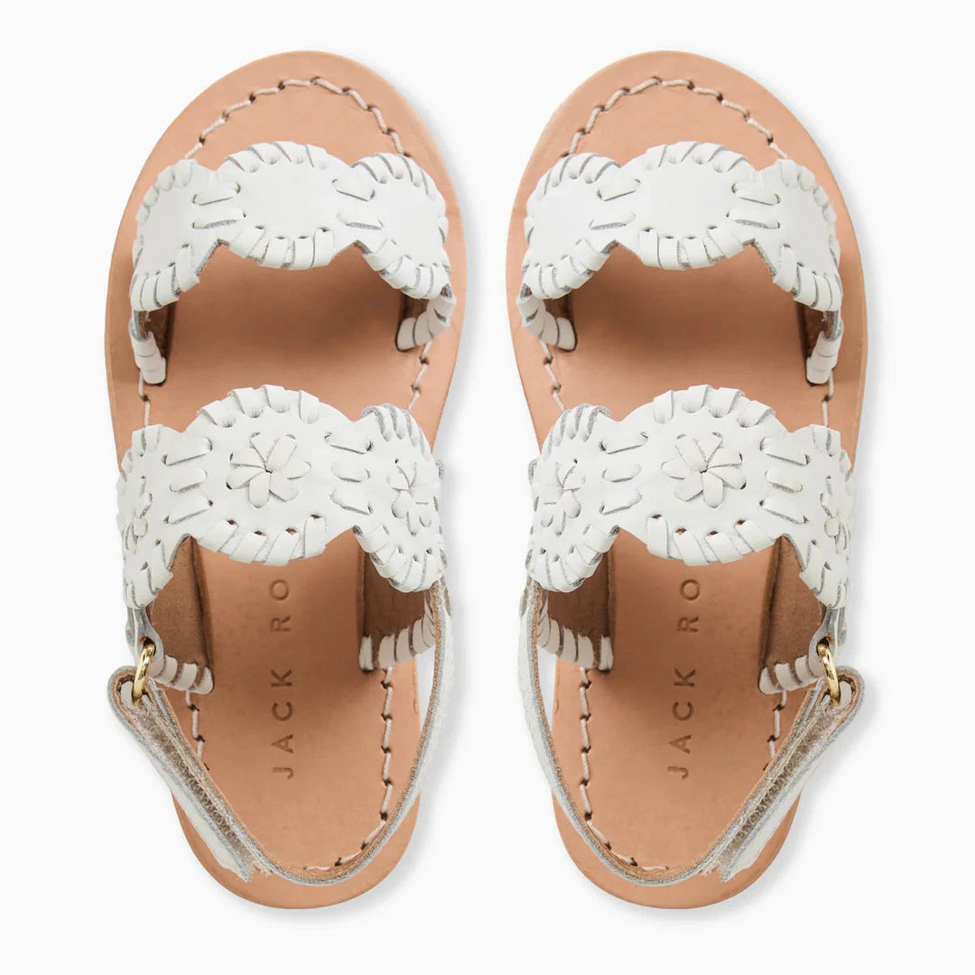 Jack Rogers Toddler Lauren Flat Sandals - White Children Shoes Jack Rogers 