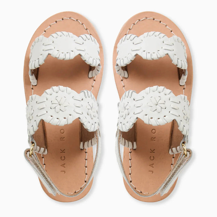 Jack Rogers Toddler Lauren Flat Sandals - White Children Shoes Jack Rogers 