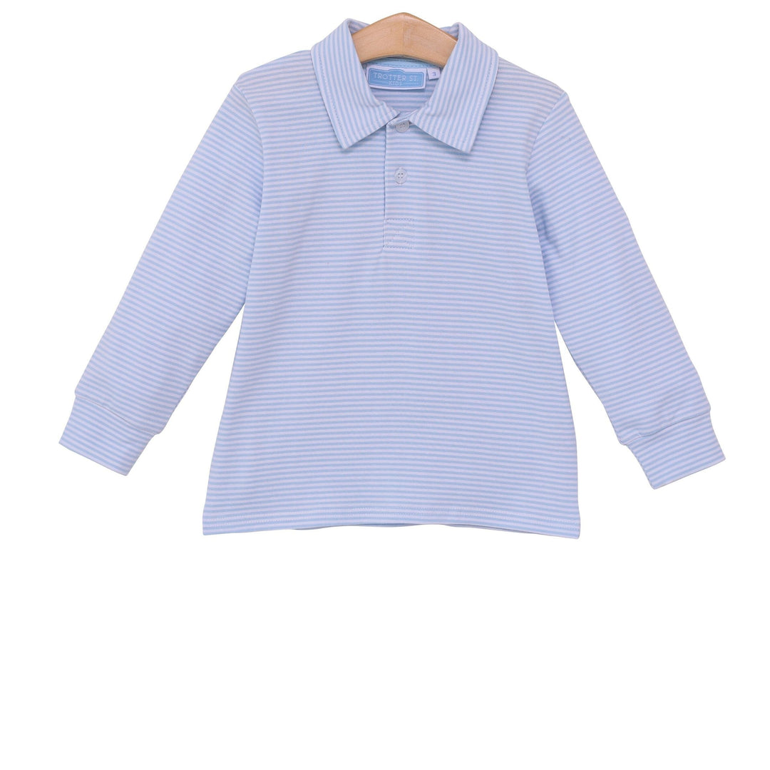 Jackson Gameday Polo - Light Blue Boy Shirt Trotter Street Kids 