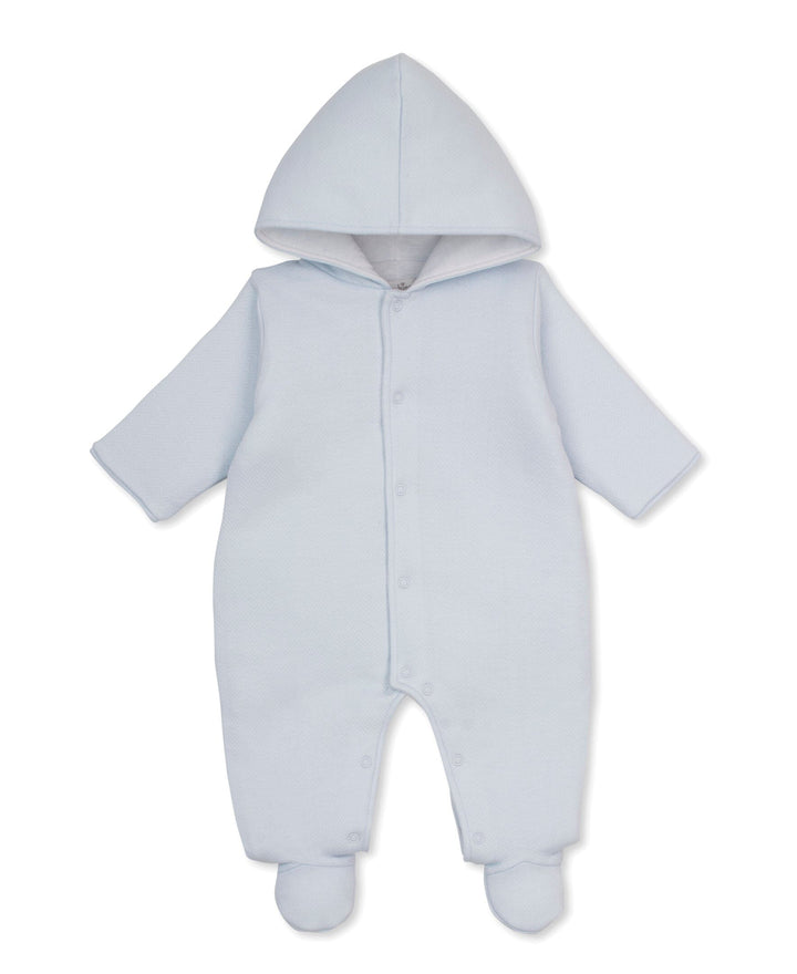 Jacquard Footed Bunting - Light Blue Boy Footie Kissy Kissy 