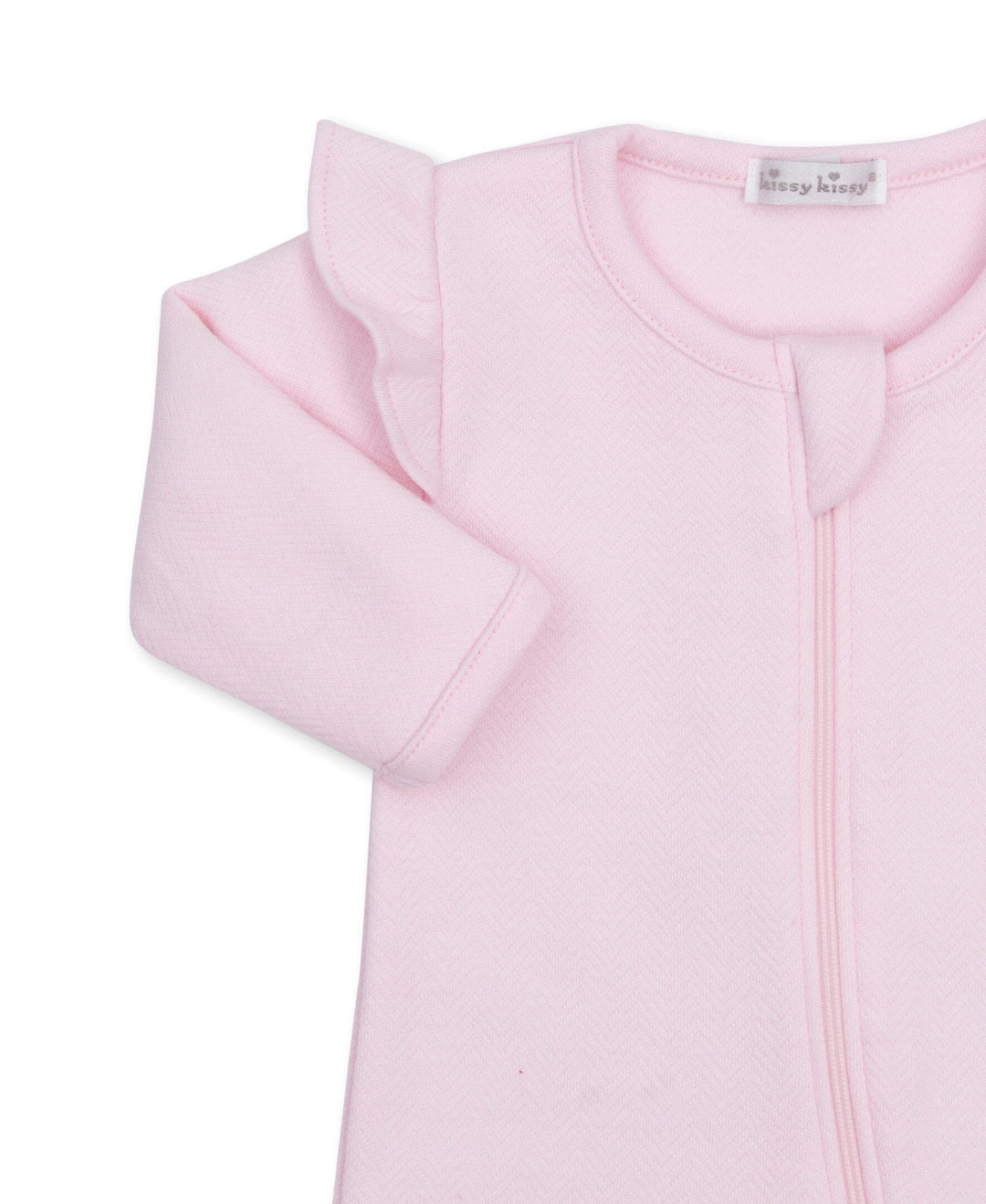 Jacquard Footie w/ Zip - Pink Girl Footie Kissy Kissy 