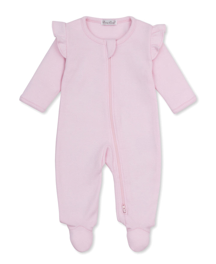 Jacquard Footie w/ Zip - Pink Girl Footie Kissy Kissy 