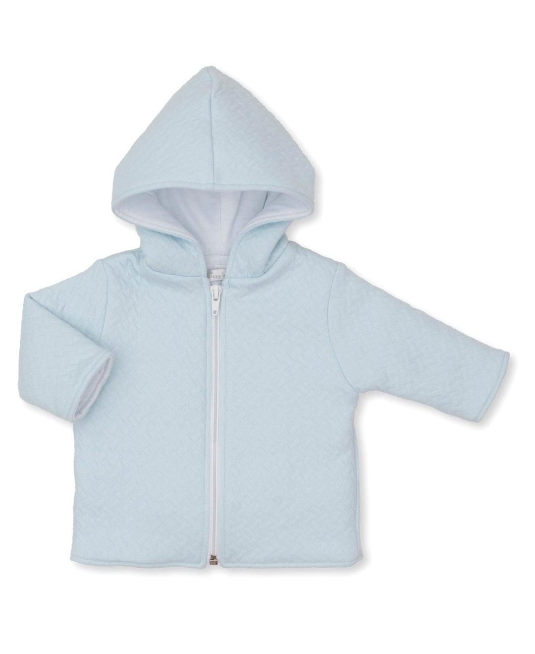 Jacquard Padded Zip Jacket - Blue Boy Jacket Kissy Kissy 