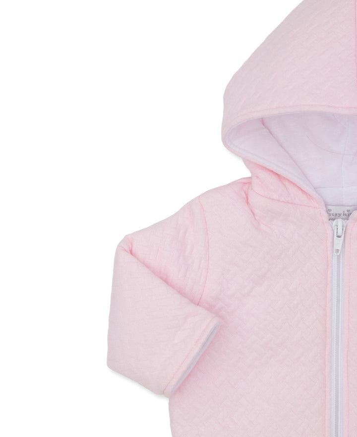 Jacquard Padded Zip Jacket - Pink Girl Jacket Kissy Kissy 