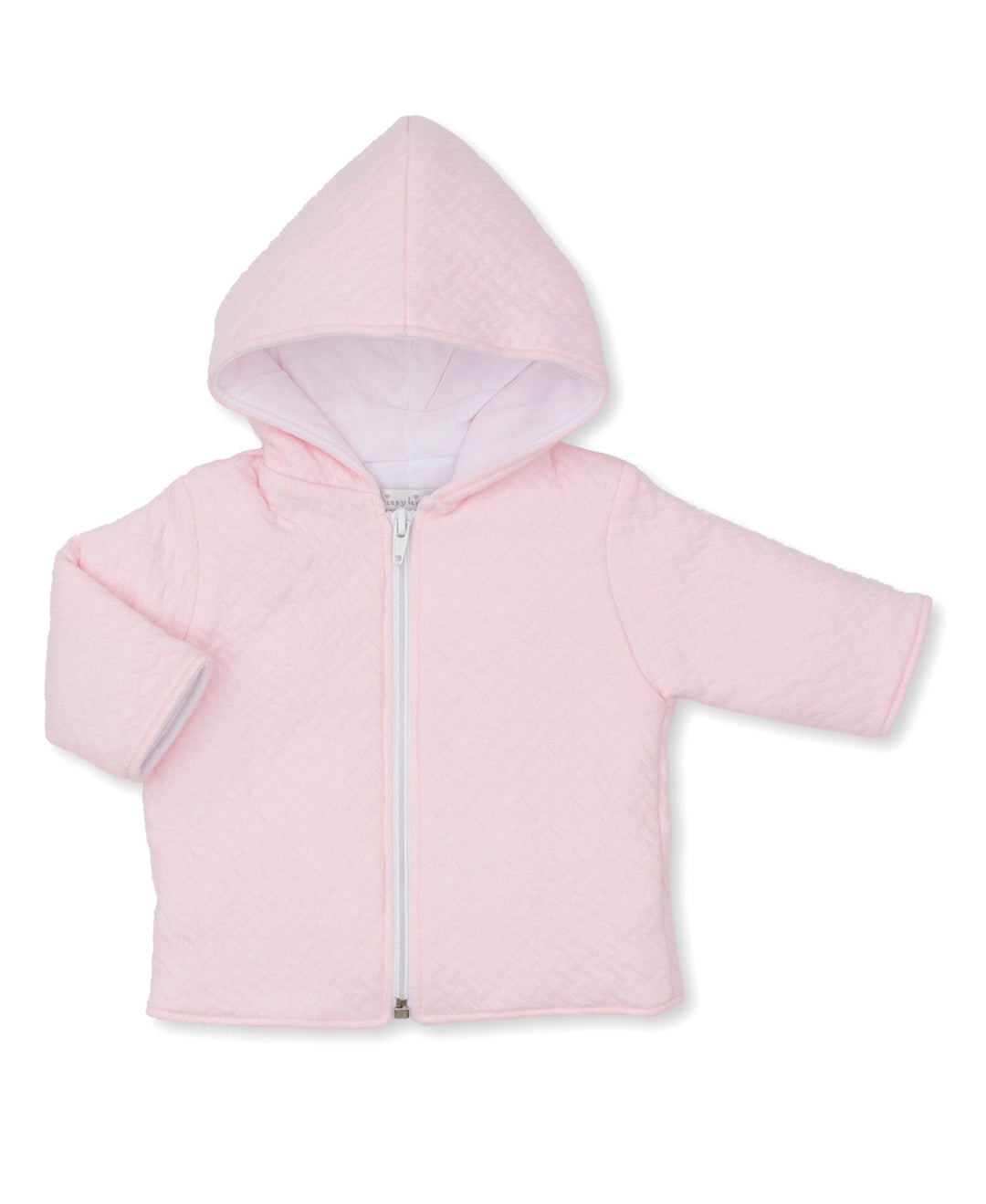 Jacquard Padded Zip Jacket - Pink Girl Jacket Kissy Kissy 