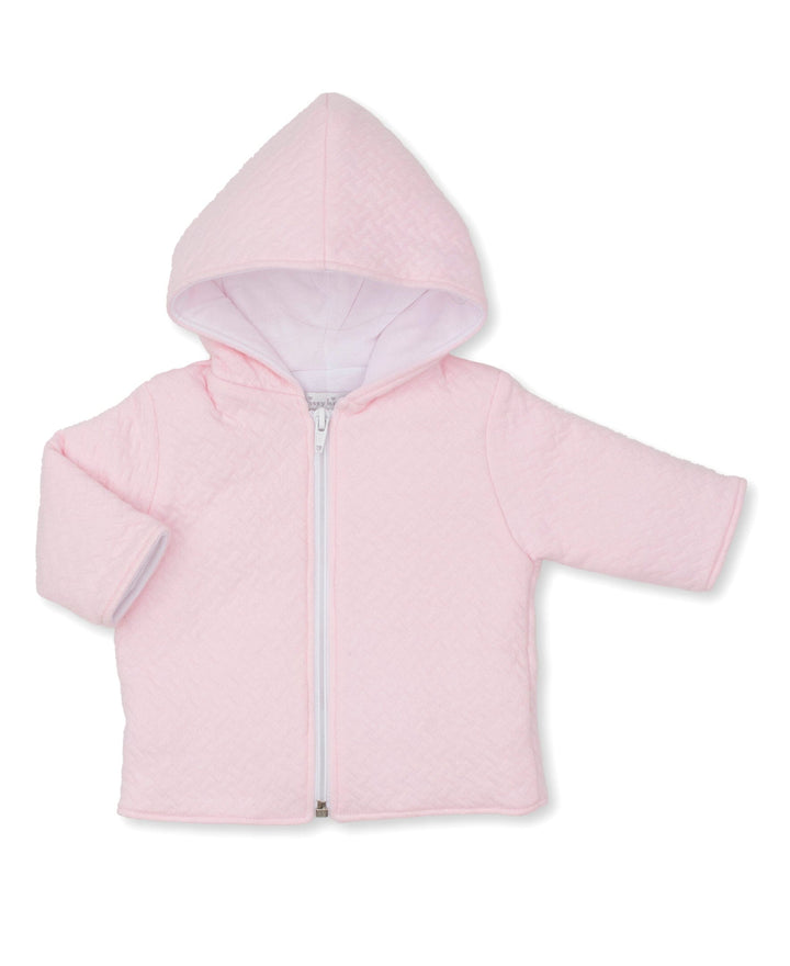 Jacquard Padded Zip Jacket - Pink Girl Jacket Kissy Kissy 
