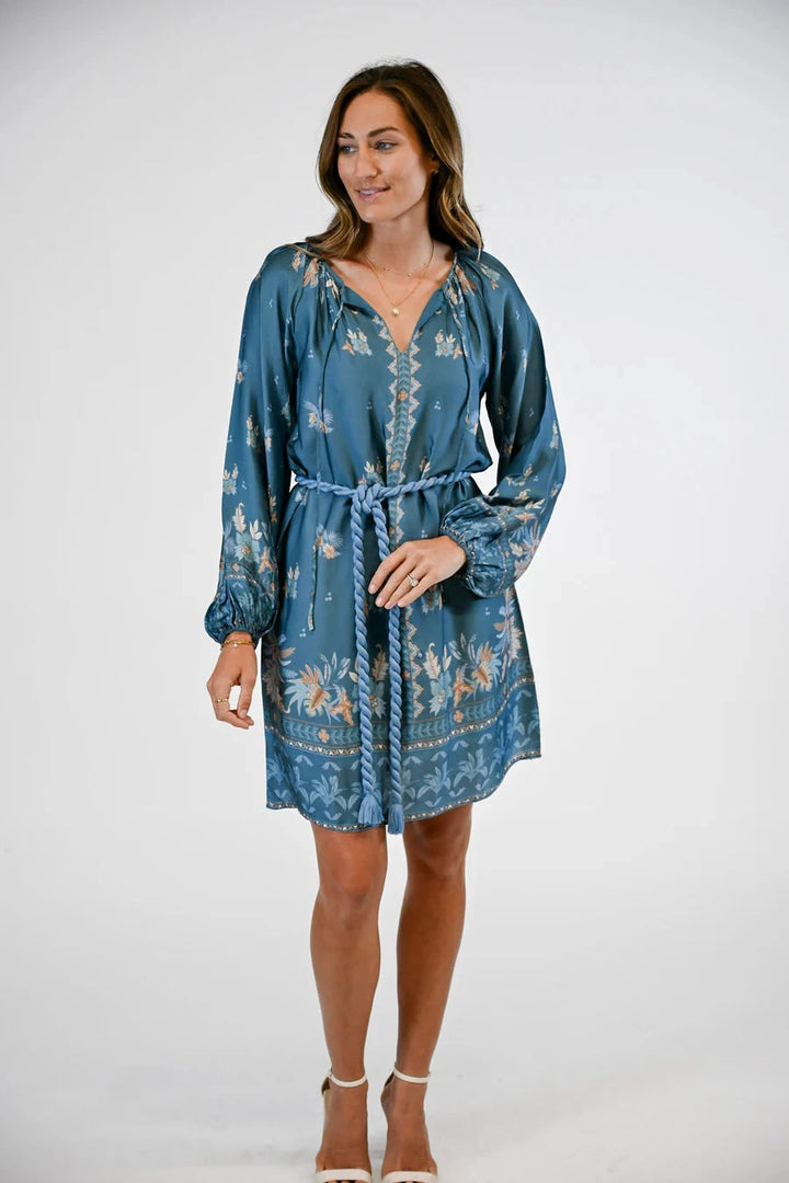 Jade Dress - Azure Palm Womens Dress Victoria Dunn 