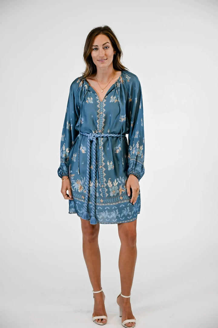 Jade Dress - Azure Palm Womens Dress Victoria Dunn 