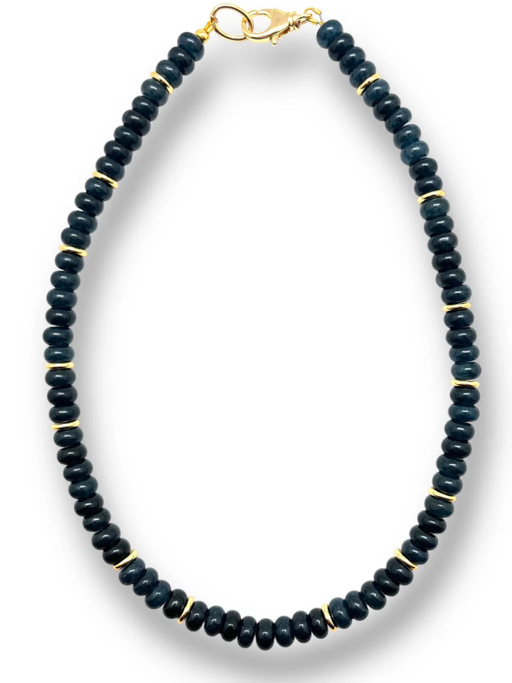 Jade Necklace - Navy Womens Necklace Shiver and Duke 