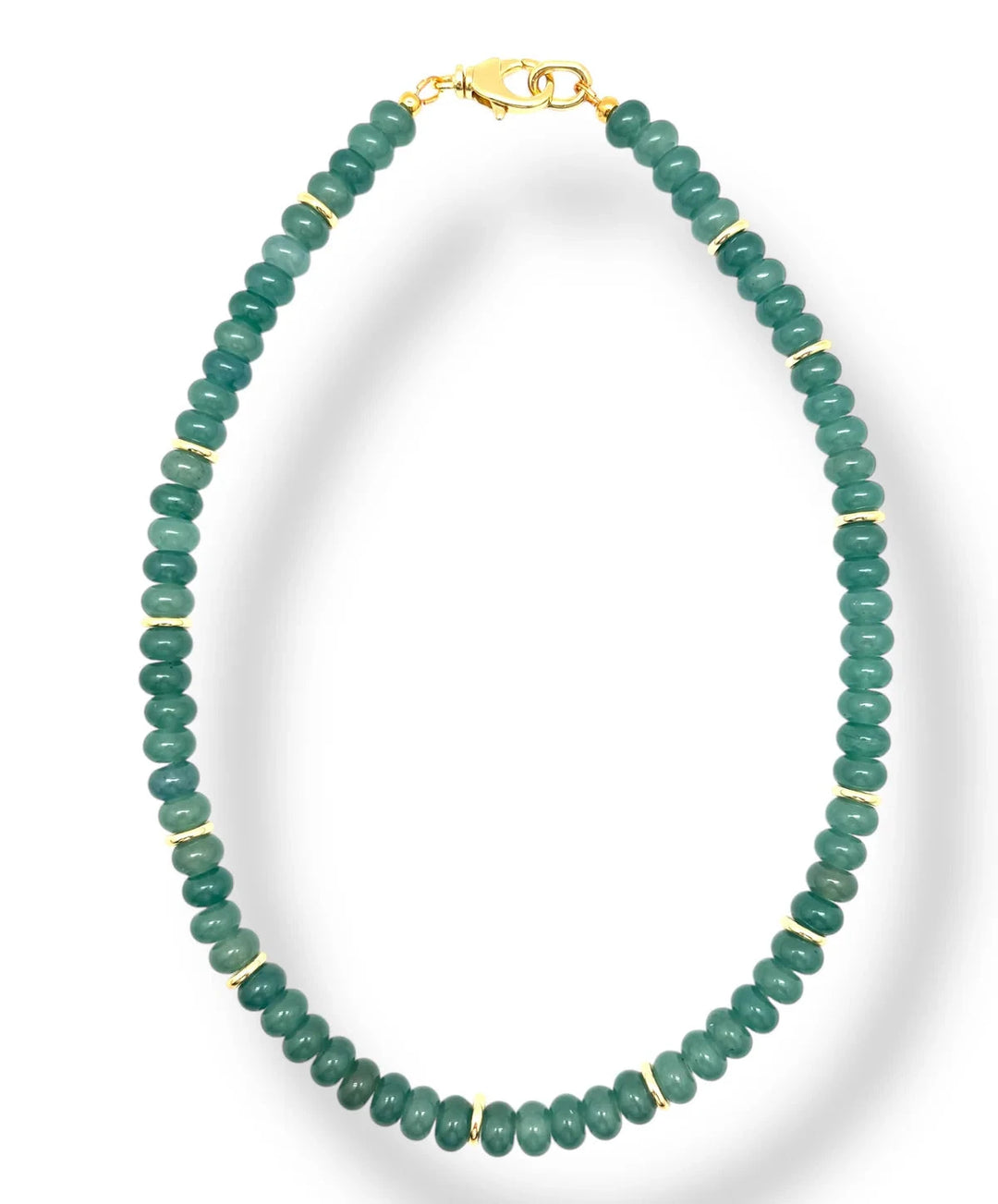 Jade Necklace - Smokie Green Womens Necklace Shiver and Duke 