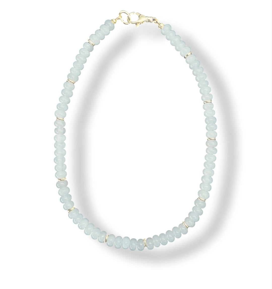 Jade Necklace - White Womens Necklace Shiver and Duke 
