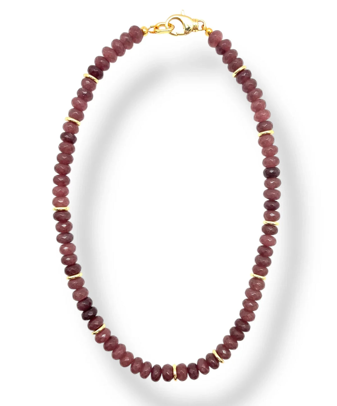 Jade Necklace - Wine Womens Necklace Shiver and Duke 
