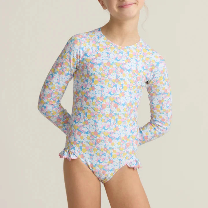Jasmines Blossom Rashguard One Piece Girl Bathing Suit Minnow 