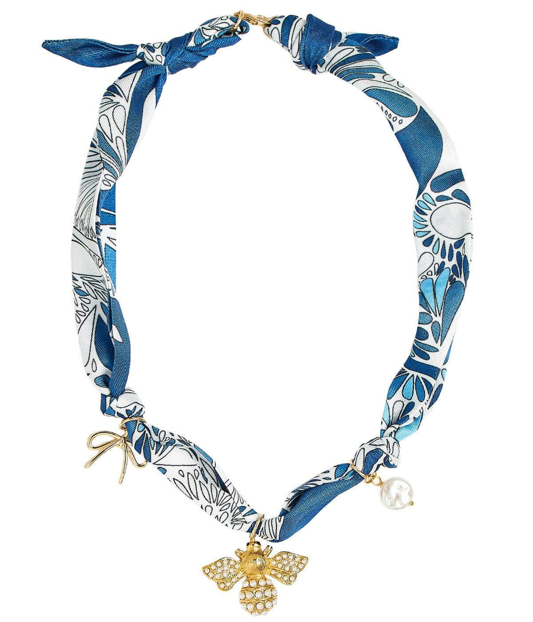 Jeanie Scarf Necklace - Blue Bee Womens Necklace Lisi Lerch 