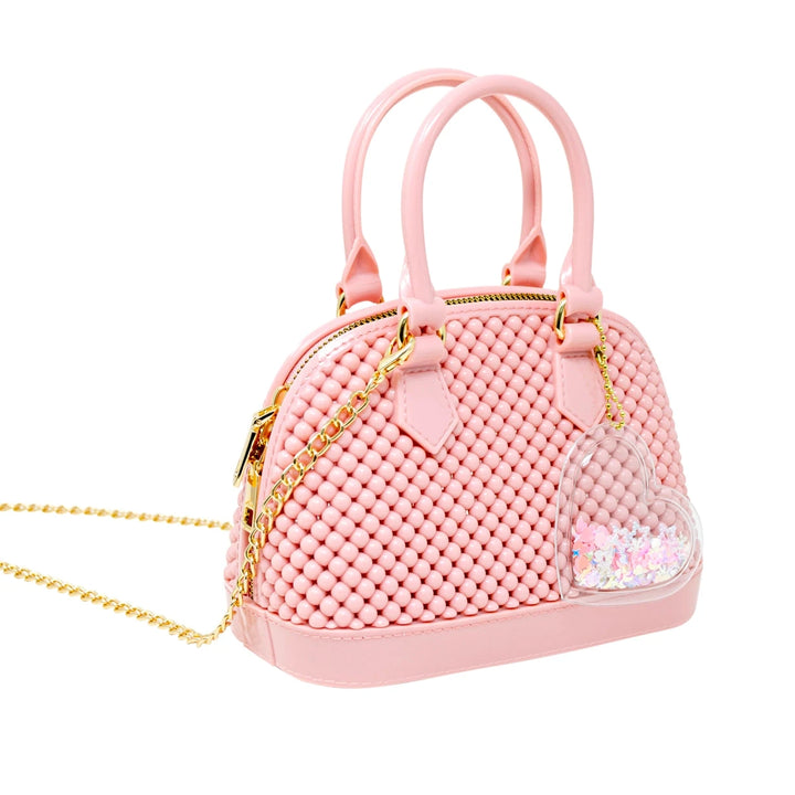 Jelly Bead Bowling Bag - Pink Girl Purse Tiny Treats and Zomi Gems 