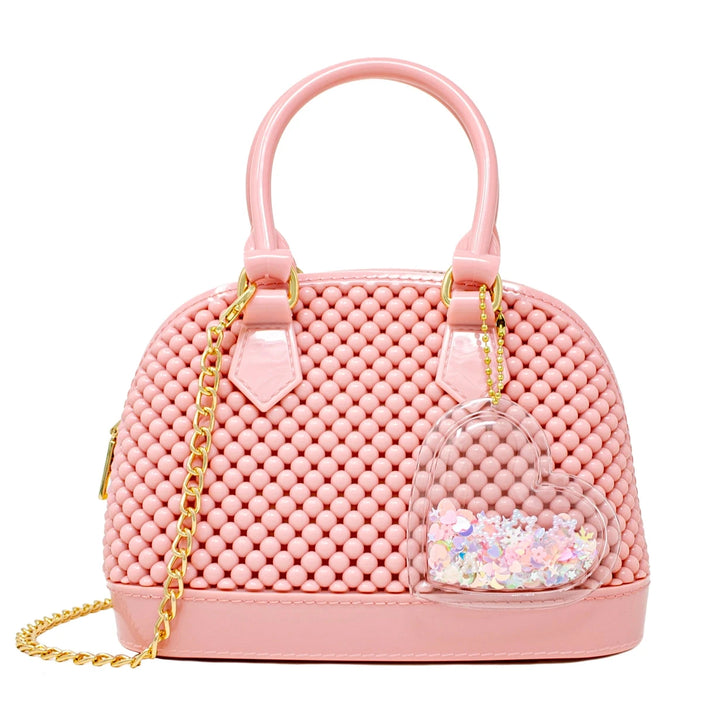 Jelly Bead Bowling Bag - Pink Girl Purse Tiny Treats and Zomi Gems 