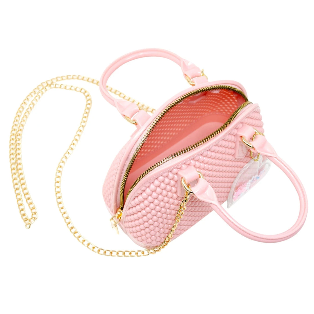 Jelly Bead Bowling Bag - Pink Girl Purse Tiny Treats and Zomi Gems 