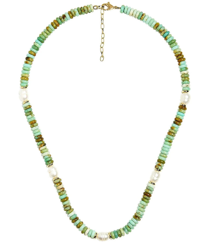 Jenny Quartz Beaded Fresh Water Pearl Necklace Womens Necklace Lisi Lerch Amazonite 
