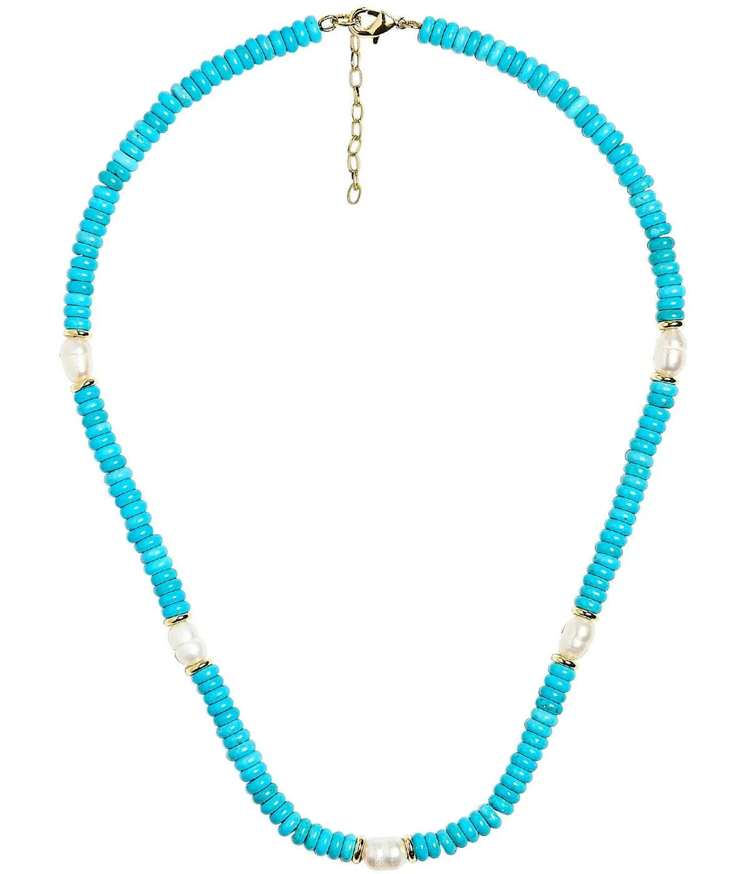 Jenny Quartz Beaded Fresh Water Pearl Necklace Womens Necklace Lisi Lerch Turquoise 