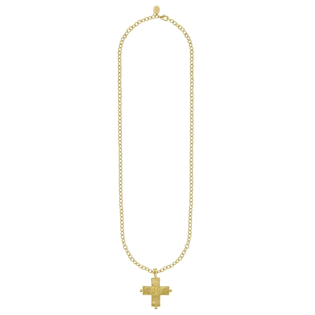 Jerusalem Cross 30" Chain Necklace Womens Necklace Susan Shaw 