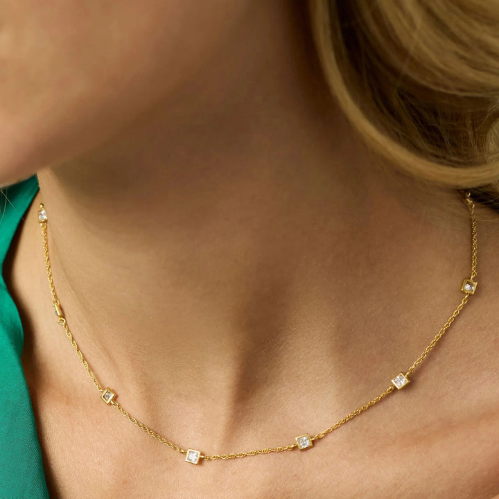Jolie Delicate Station Necklace Womens Necklace Julie Vos 